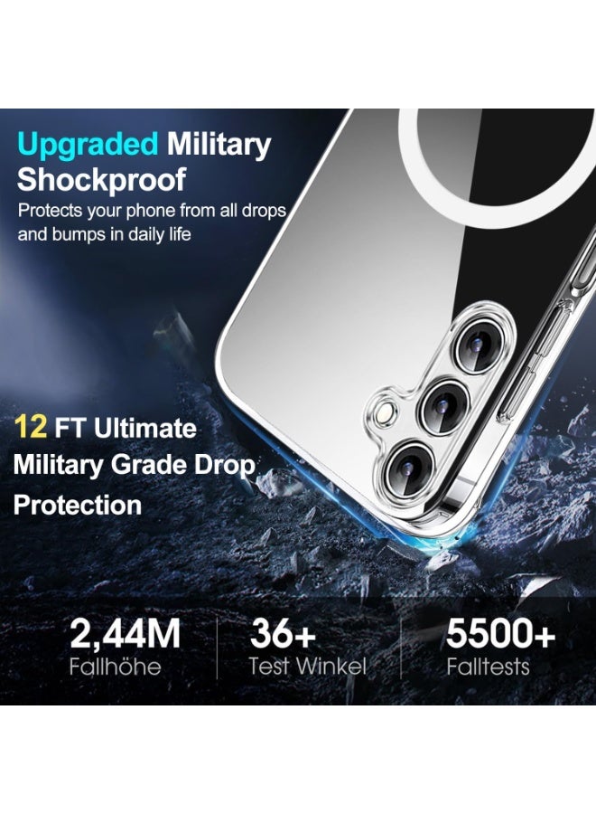 Samsung Galaxy Note 10+ Plus Case Clear [Compatible with Magsafe] [Strong Magnet] [Non-Yellowing] Magnetic Slim Thin Bumper Phone Cover, Lightweight, and Durable Clear - Image 3