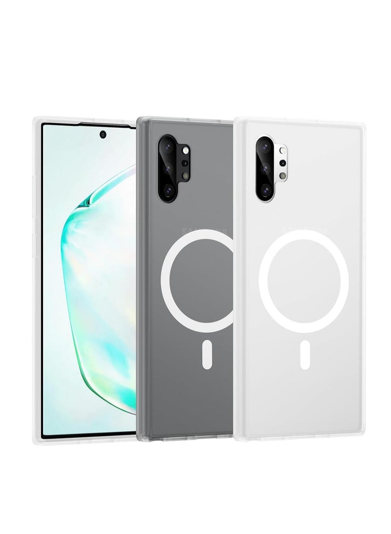 Samsung Galaxy Note 10+ Plus Case Clear [Compatible with Magsafe] [Strong Magnet] [Non-Yellowing] Magnetic Slim Thin Bumper Phone Cover, Lightweight, and Durable Clear - Image 1