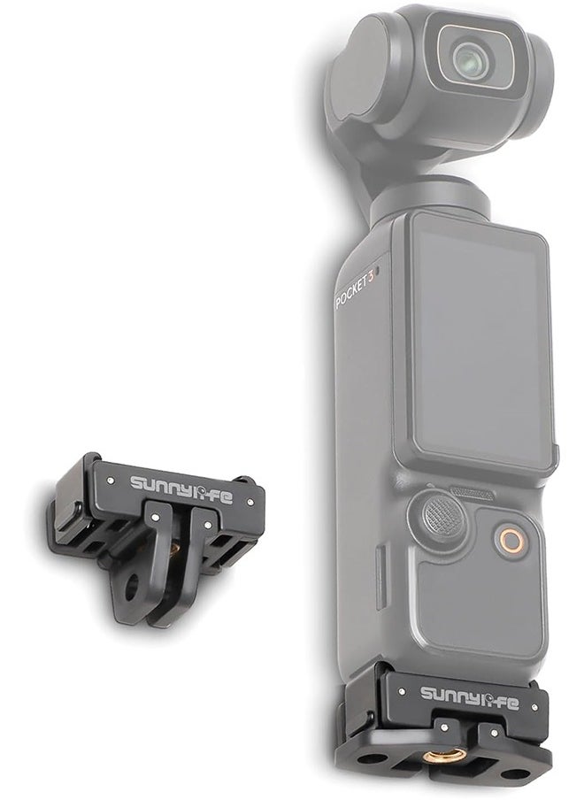 Sunnylife Pocket 3 Mount Tripod Adapter for DJI Osmo Pocket 3 Aluminum Alloy Quick Release Mount Accessories  - Image 1
