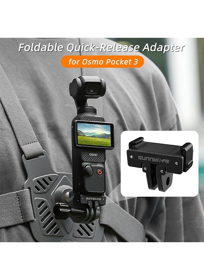 Sunnylife Pocket 3 Mount Tripod Adapter for DJI Osmo Pocket 3 Aluminum Alloy Quick Release Mount Accessories  - Image 2