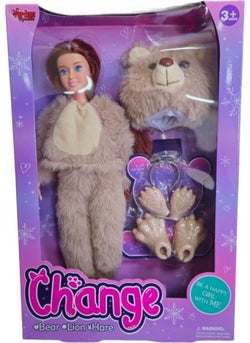 Vardem Change Toy Beige Bear 30 cm Doll with Accessories 66839  - Image 4
