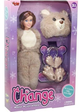 Vardem Change Toy Beige Bear 30 cm Doll with Accessories 66839  - Image 1