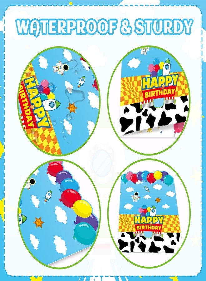 CHENRINDECO Cartoon Story Giant Birthday Card Giant Guest Book, 13.7 x 21.6 Inches Giant Large Birthday Card, Suitable for Cartoon Party Supplies, Including Envelope (White) - Image 5