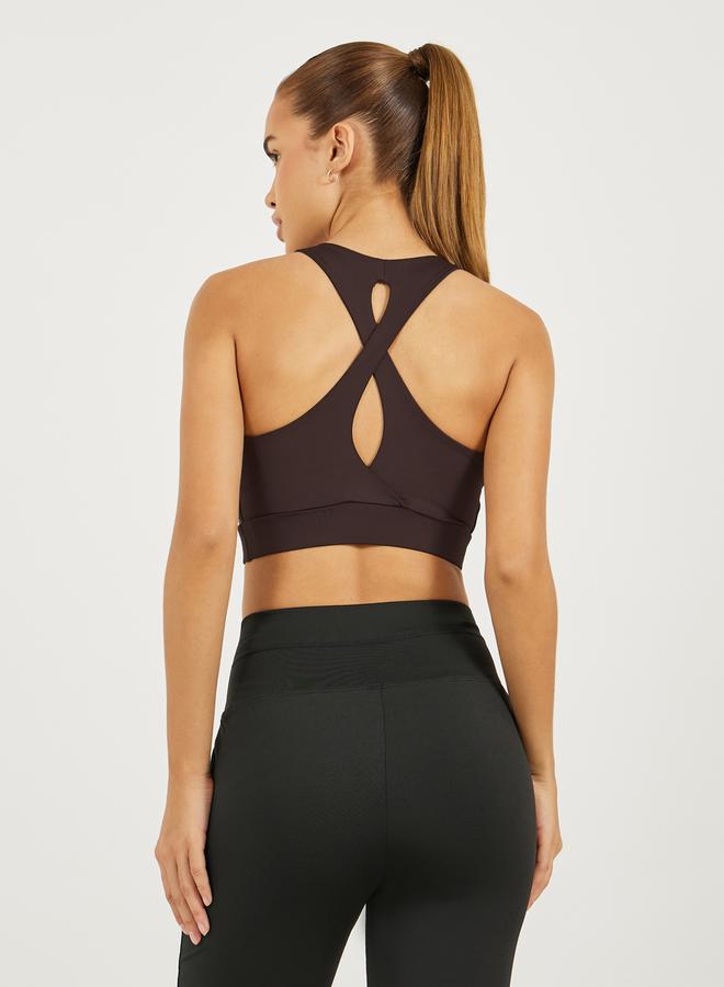 Styli Dual Tear Drop Back Detail Sports Bra - Image 5