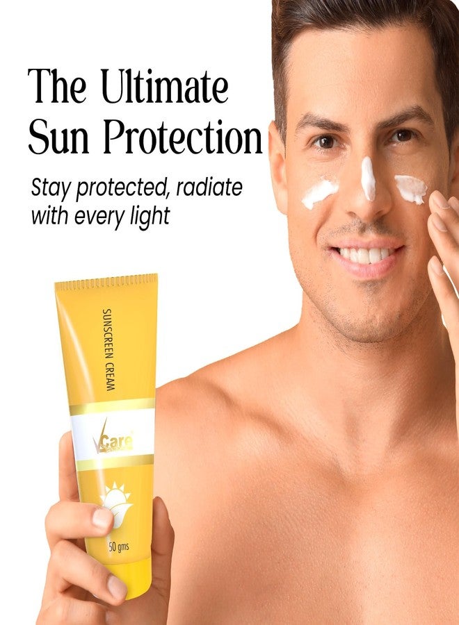 VCare Sunscreen SPF 30 Matte Cream 50g for Women & Men For All Skin Types (Pack of 1) - Image 4