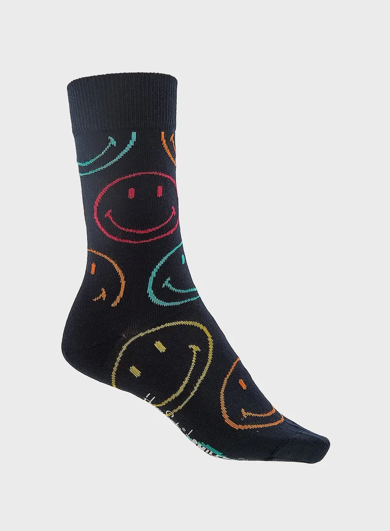 Happy Socks Jumbo Smiley Dot Socks
