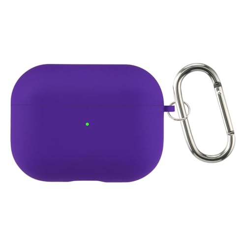 Boxome Case Cover for Apple AirPods Pro 1 | Silicone Case with Inner Microfiber Lining & Keychain Hook| Only for Apple Airpods | Dark Purple - Image 1
