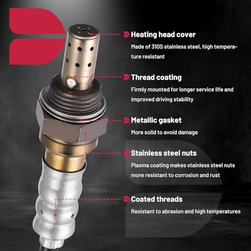 BDFHYK Oxygen Sensor Upstream & Downstream O2 Sensor, Compatible with Ford F150 F-150 Explorer 3.5L 3.7L Mustang Edge Escape Fusion Flex Taurus MKZ MKX MKT MKS 2010-2016, 250-25086 250-24989 4PCS - Image 4