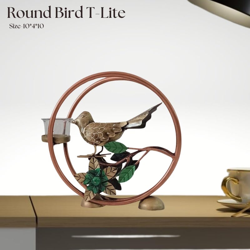 Digi Arts Store Tea Light in Ring with Bird Candle Holder 27x9x26 cm Home Decor Showpice  - Image 4