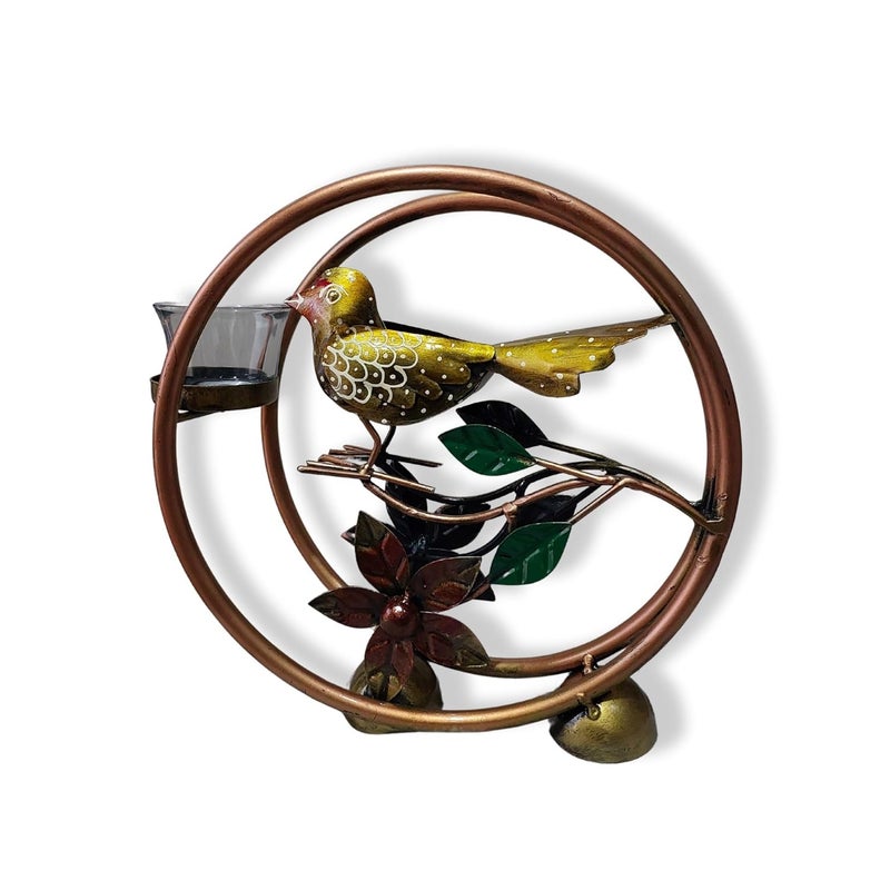 Digi Arts Store Tea Light in Ring with Bird Candle Holder 27x9x26 cm Home Decor Showpice  - Image 2