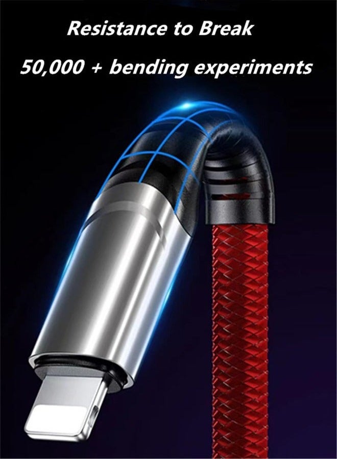 In Air 3-in-1 USB Fast Charging Cable - 100W Power Super Fast Charger Cords Universal Phone Charger, Multiple Charger Wire for Cellphone, Tablets and More 1.2 Meters Long - Image 5