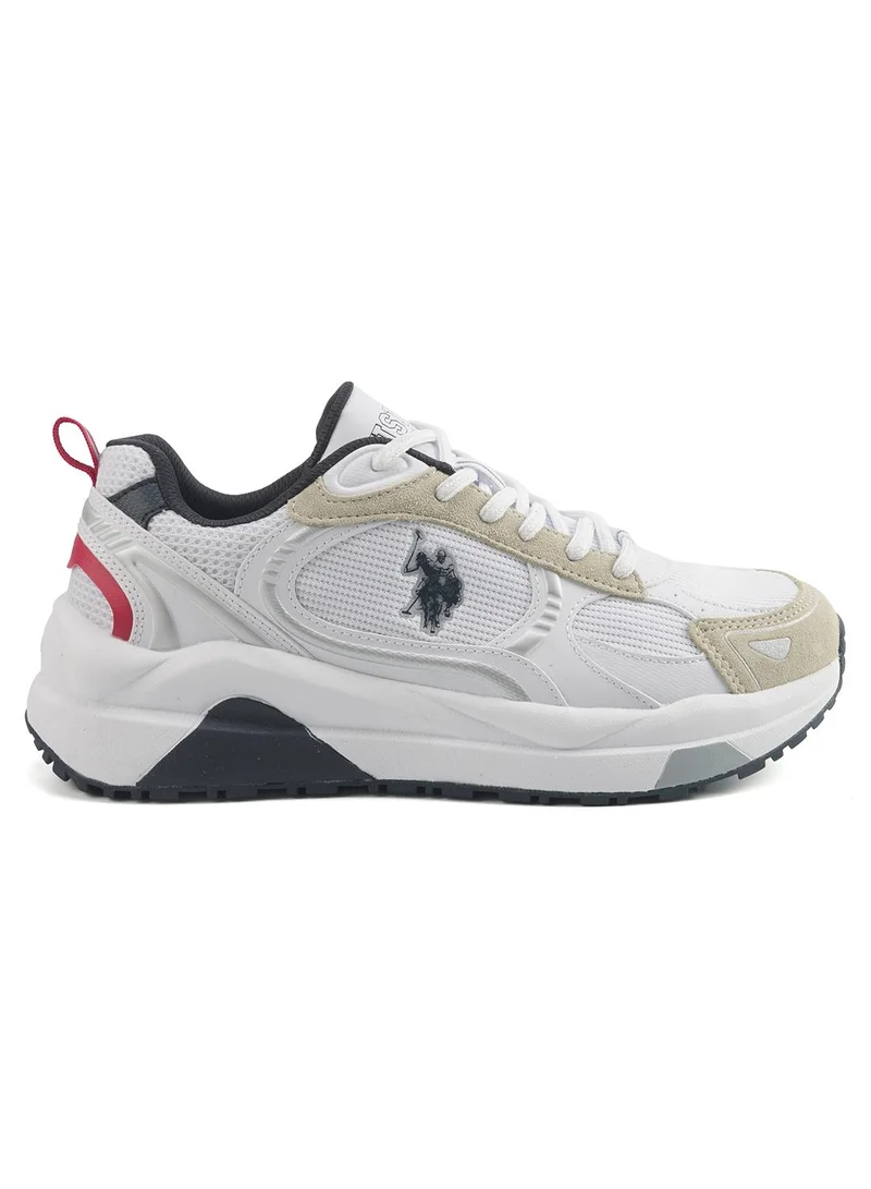 Men's White Low-Top Sneakers - Multi Colored Iconic Design