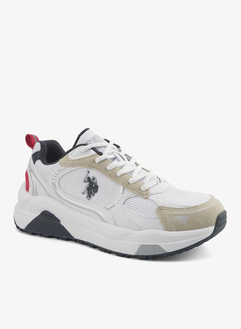 U.S. Polo Assn. Men's White Low-Top Sneakers - Compression Cushioned Shoes with Iconic Design - Image 3