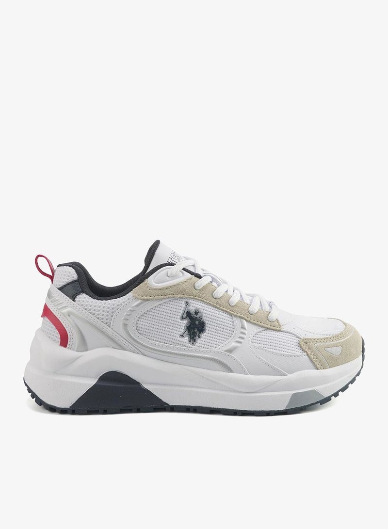 U.S. Polo Assn. Men's White Low-Top Sneakers - Compression Cushioned Shoes with Iconic Design - Image 1