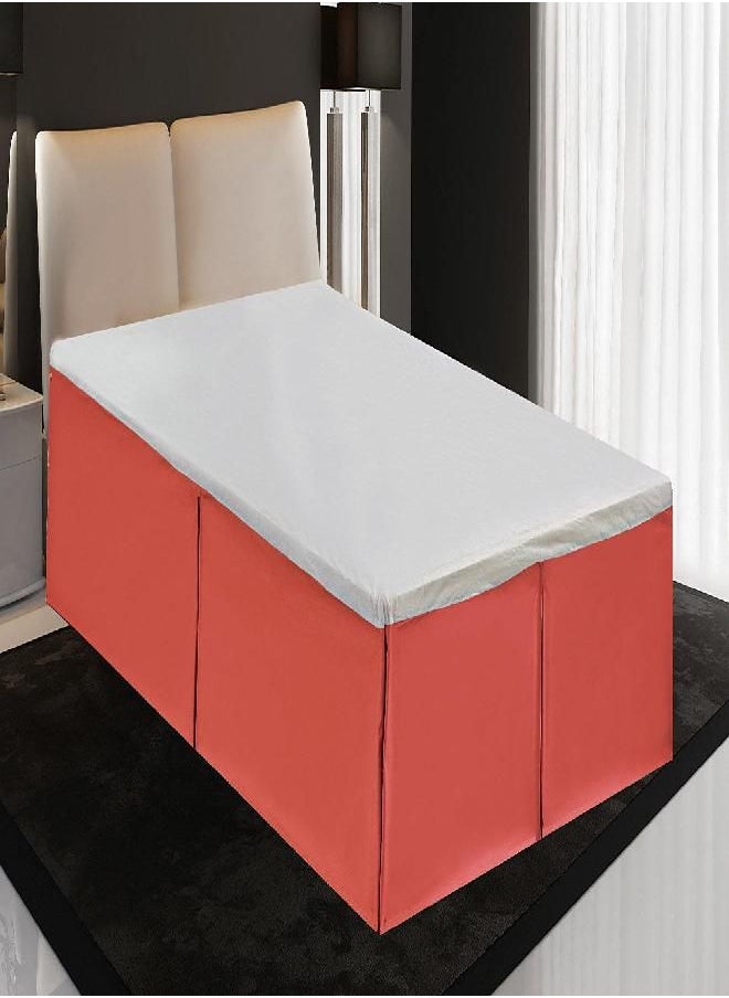 Linen Plus - Linen Plus Full Size Luxury Tailored Bed Skirt 14" Drop Pleated Styling Dust Ruffled Solid Coral New - Image 1