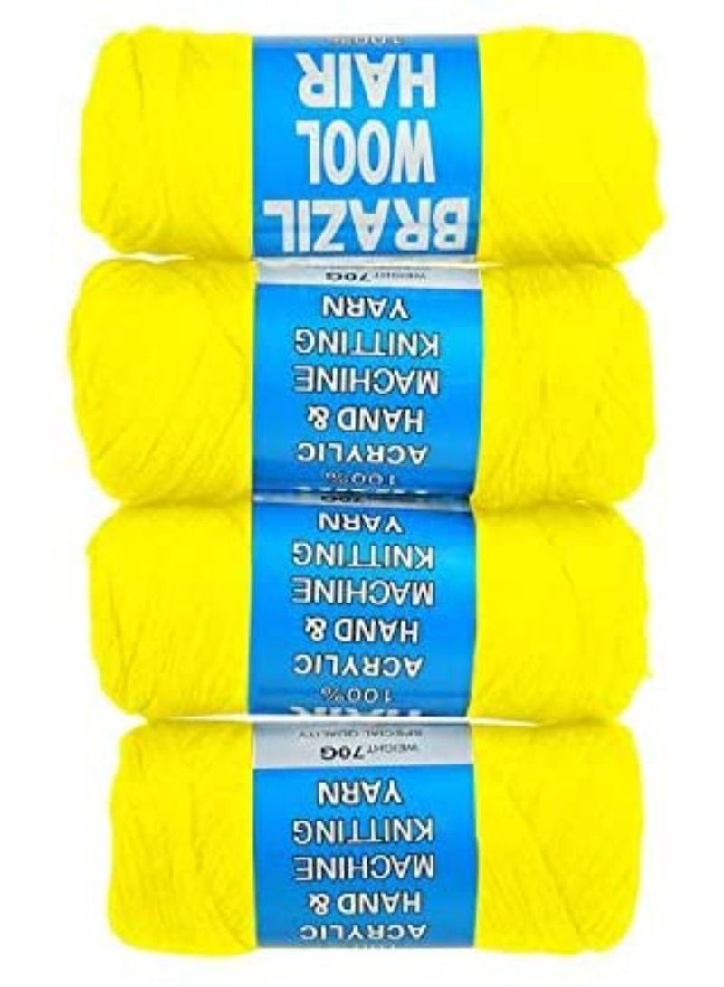 4 packs of Brazilian wool hair yarn, jumbo braiding wool hair yarn, Senegalese wool hair extensions, braids for hair weaving - Image 1