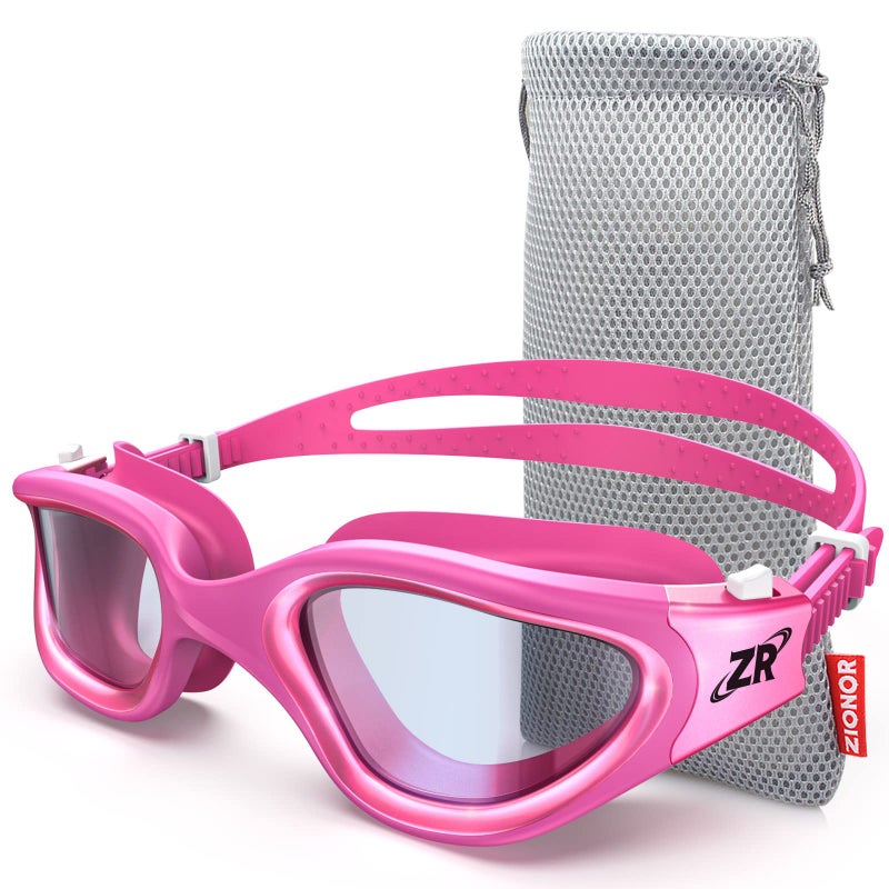 ZIONOR Swim Goggles, G1 MAX Super Anti-Fog Polarized Swimming Goggles for Men Women Adult, UV Protection Leakproof Easy Adjustable Strap for Indoor Outdoor Swimming (Polarized + Bright Smoke) - Image 1