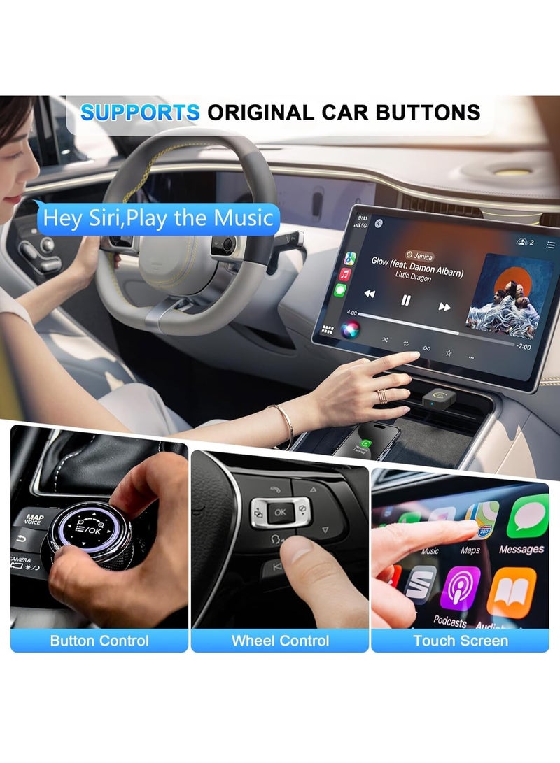 Arabest 2-in-1 Wireless Carplay Dongle for OEM Wired Carplay Android Auto Car, Mini Android Auto Wireless Adapter & Carplay Wireless Adapter, Wireless CarPlay Adapter for iPhone IOS 10+/Android 11+, USB-C/USB - Image 2