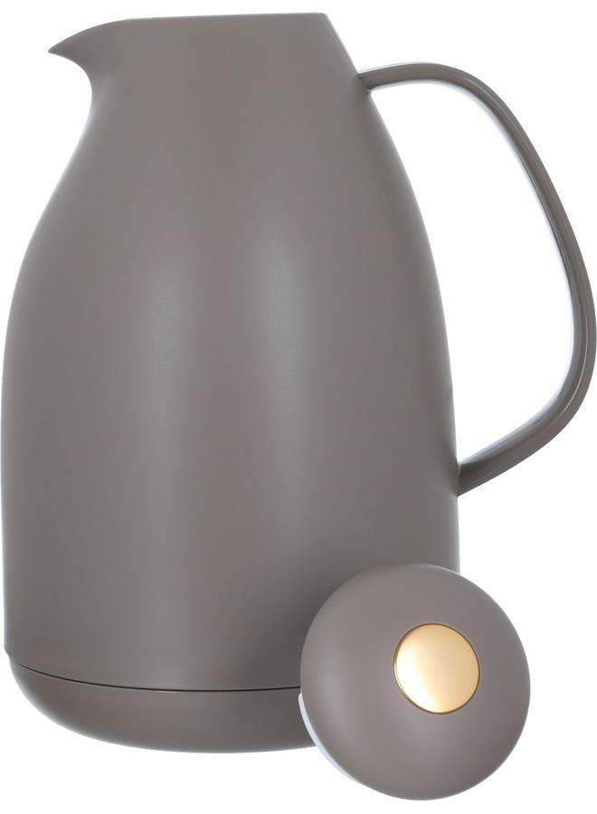 Timeless Penguin Pro Glass Thermos 1.5 Liters Plastic Body Cappuccino