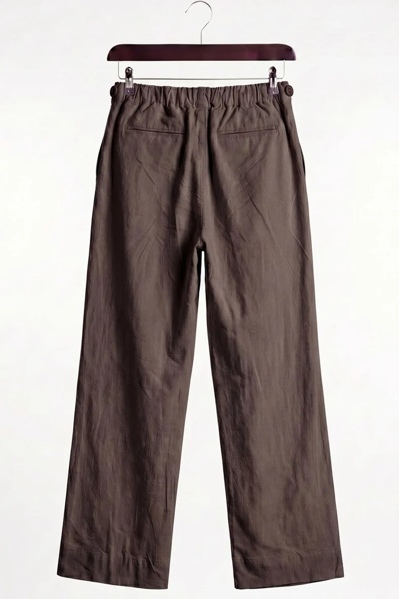 Giesto Dark Mocha Brown GIESTO Men's Cotton Straight-Leg Suit Pants for Men | Best Price UAE