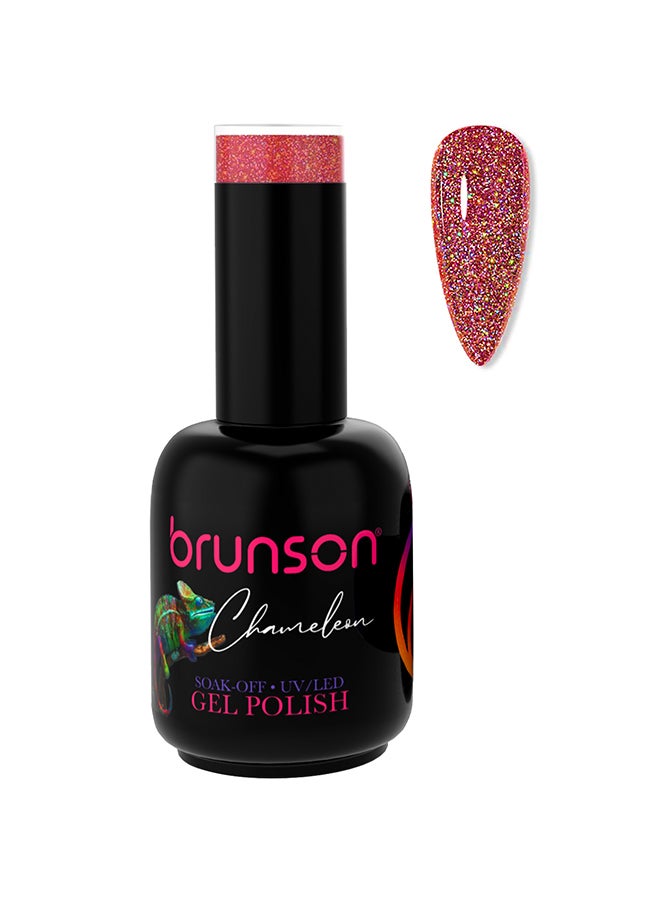 brunson 18ml Chameleon Gel Nail Polish: Glossy Shine, Long-Lasting Soak-off UV/LED Gel for Nail Art French Manicure Pedicure. Salon Quality, Chip Resistant, Trendy Sparkly Acrylic Nails. - Image 1