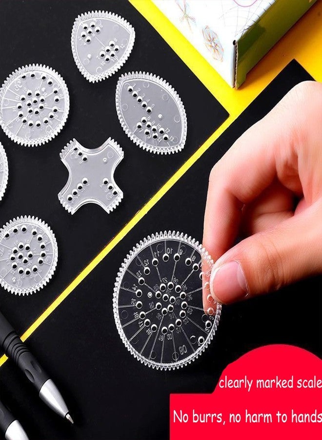 XFSAFDM 22PCS Spirograph Set for Kids, Magic Drawing Tool Kit, Creative Art Stationery for Children, Geometric Ruler for Learning and Fun, Perfect Gifts for 5-12 Year Olds - Image 4