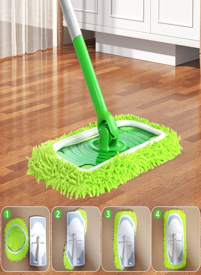 Ohlove 16 Pack Reusable Microfiber Mop Pads - Dry Sweeping Cloths & Wet Mopping Cloths, Washable Wet Pads Refill for Mopping Floors (Mop is not Included) - Image 4