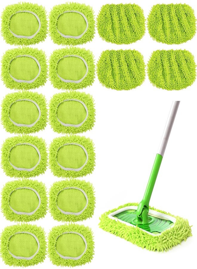Ohlove 16 Pack Reusable Microfiber Mop Pads - Dry Sweeping Cloths & Wet Mopping Cloths, Washable Wet Pads Refill for Mopping Floors (Mop is not Included) - Image 1