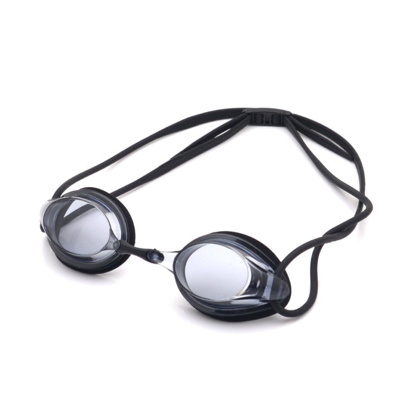 Generic Factory direct adult HD anti-fog swimming goggles silicone racing swimming goggles waterproof small frame professional racing swimming goggles Black 