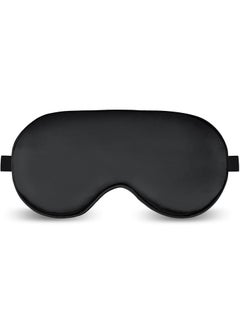 bodbop XINGZHE Sleep Mask Eye Mask Silk Sleeping Blindfold for Snoring Night Daytime Rest, Adjustable Shade Cover Women Men, Block Out Light Blackout Elastic Soft Smooth Comfort Washable for Travel Yoga Nap (Black) 