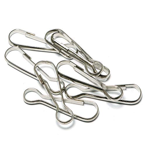LQ Industrial Metal Spring Hook 100PCS 26mm/1Inch Metal Purse Zipper Pull Snap Clips Lanyard Hooks - Image 4