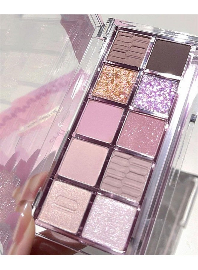 غو هو لوحة ظلال العيون 10 ألوان، مكياج ظلال العيون غير اللامعة واللامعة، ظلال قابلة للمزج تدوم طويلاً، مظهر طبيعي، لوحة ظلال العيون الرائعة المقاومة للماء ذات الصبغة العالية، 14 حلم منتصف الصيف - Image 1