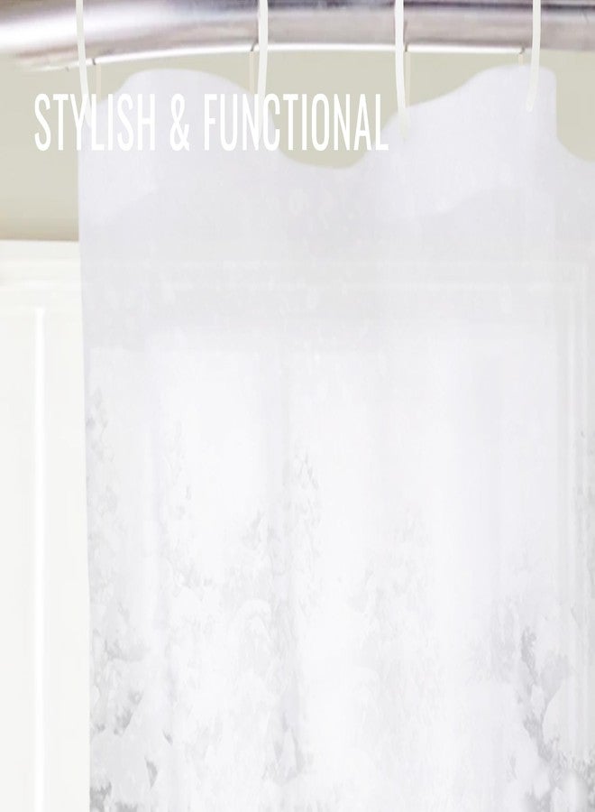 Funnytree 72" x 72" Snowflake Christmas Shower Curtain Set Natural Winter Forest Snowfall Bathroom Curtain Waterproof Bathtub Sets Home Decor with 12 Hooks - Image 4