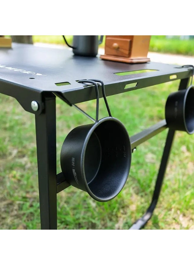 BlueFire IGT Portable Iron Folding Table - One-Second Setup Lightweight Outdoor Camping Table for Picnics, Tea Parties & Travel | Durable, Foldable & Compact Square Design with Protective Mail Packaging - Image 2