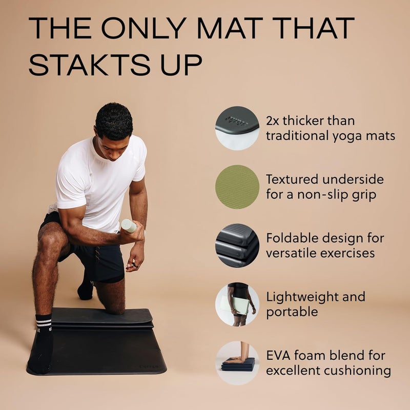 Stakt Foldable Multi-Purpose Fitness & Yoga Mat - Non-Slip, Portable & Lightweight - Image 3