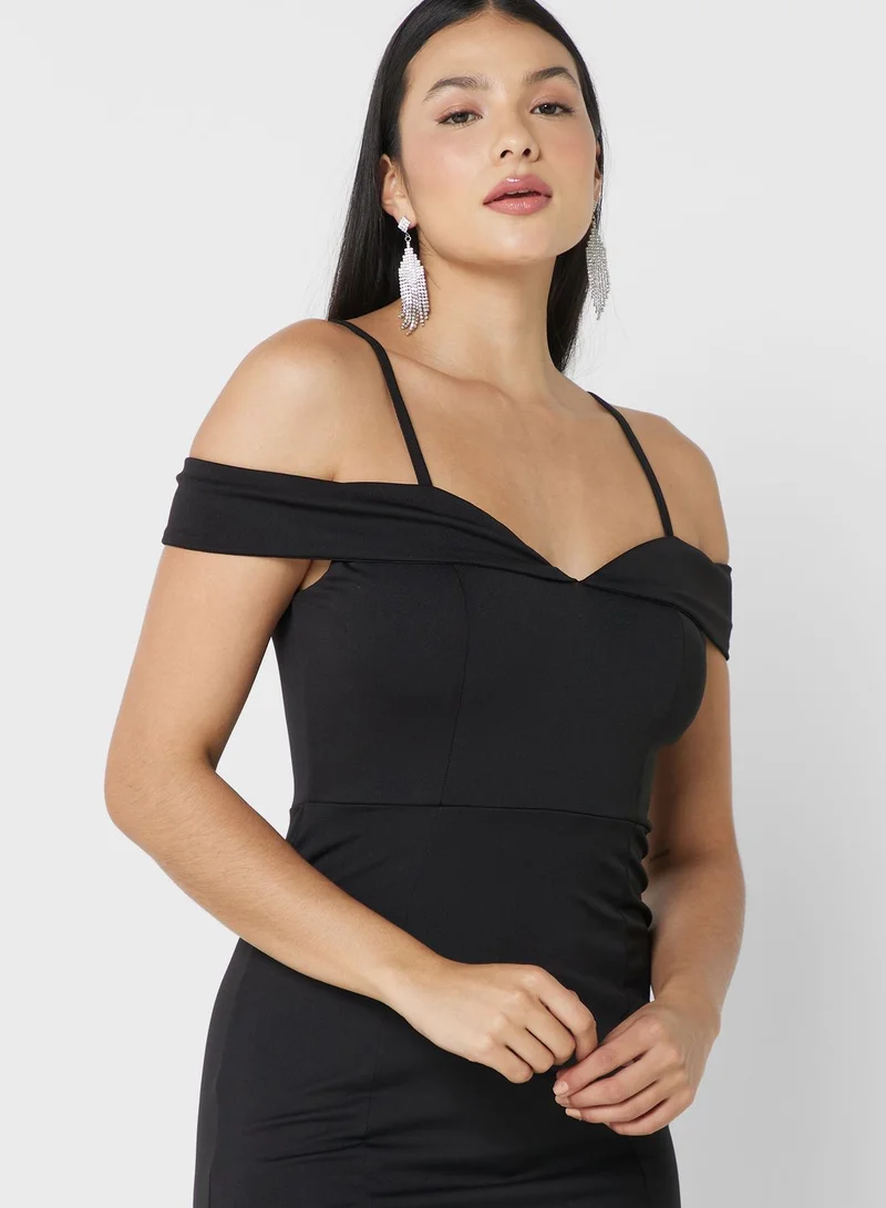 ELLA Cold Shoulder Mermaid Cut Dress