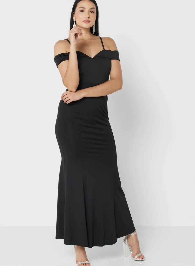 ELLA Cold Shoulder Mermaid Cut Dress