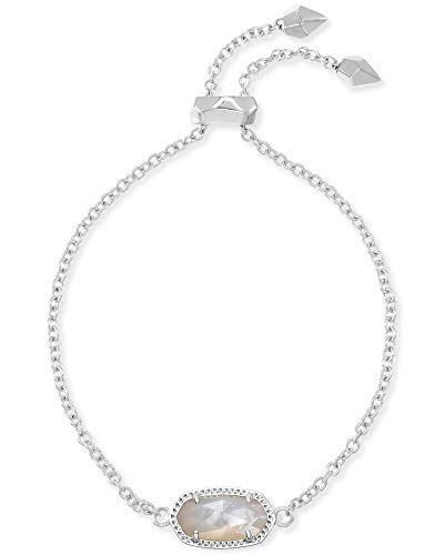 Kendra Scott Elaina Link Chain Bracelet for Women, Dainty Fashion Jewelry, Rhodium-Plated, Ivory Mother of Pearl - Image 5