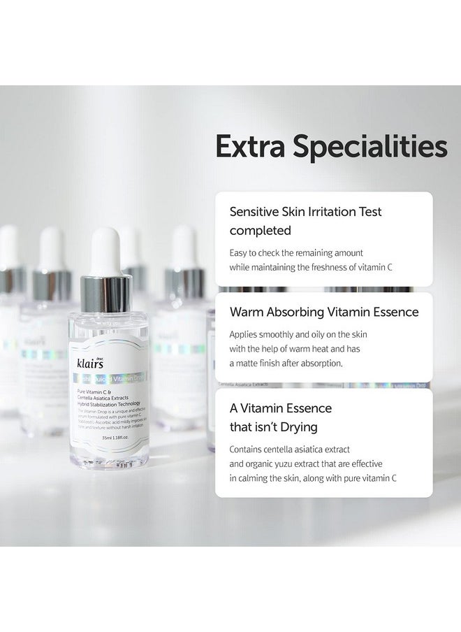 DearKlairs [DearKlairs] Freshly Juiced Vitamin Drop, 5% Hypoallergenic pure vitamin C serum, 35ml, 1.18oz | a potent skin rejuvenator, l ascorbic acid , antioxidant serum for face, korean skincare  - Image 3