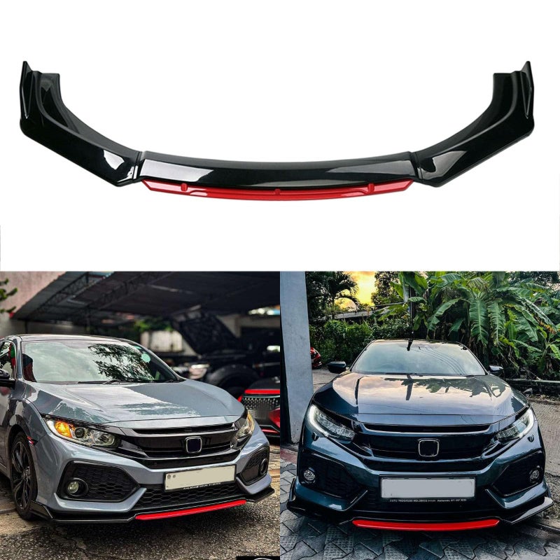 JMTBNO Front Bumper Lip SplitterCar Front Lip Spoiler Body Kit Compatible with Honda Civic Chevy Camaro VW Golf Infiniti G37 Mitsubishi Lancer Mercedes Benz - Image 3