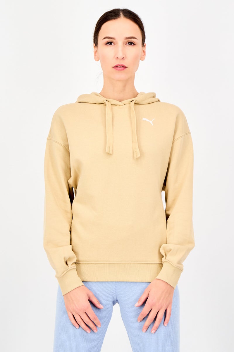 PUMA هودي خارجي طويل الأكمام للنساء، تان - Image 1