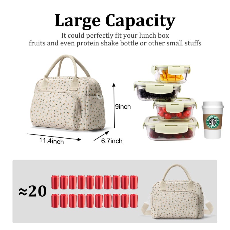 MEXS Insulated Lunch Bag for Women Men Large Reusable Lunch Box Adult Leakproof Portable Cooler Tote Bags for Work Picnic - Image 2