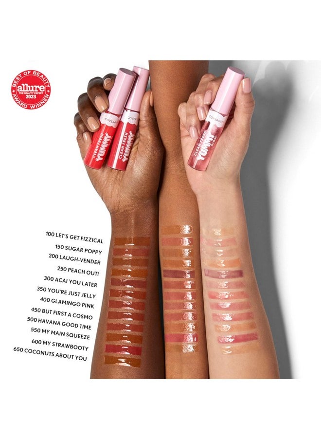 كفر جيرل ملمع شفاه Clean Fresh Yummy Gloss - شفاف، روائح طبيعية، تركيبة نباتية - My Strawbooty  - Image 4