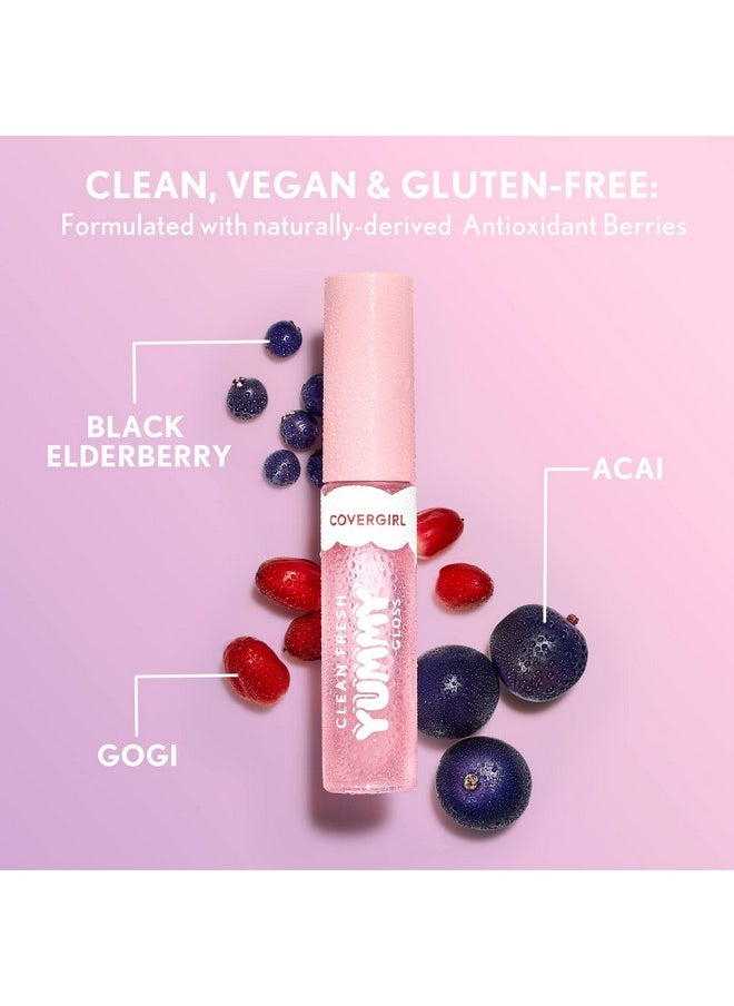 كفر جيرل ملمع شفاه Clean Fresh Yummy Gloss - شفاف، روائح طبيعية، تركيبة نباتية - My Strawbooty  - Image 5