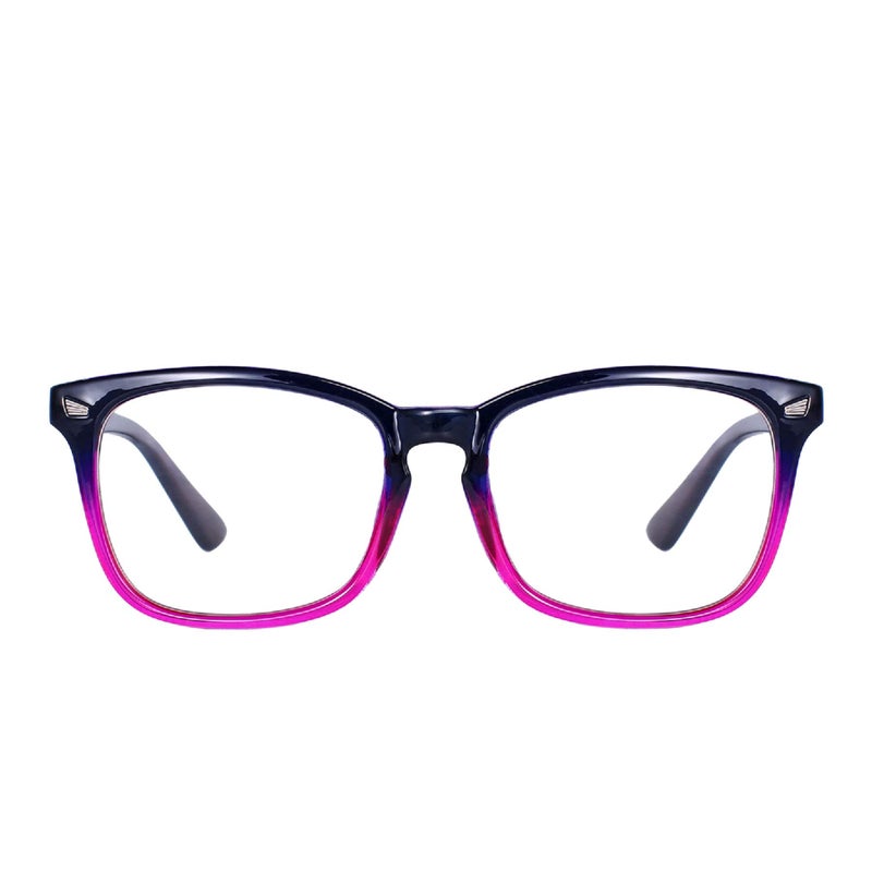 MAXJULI Blue Light Blocking GlassesComputer ReadingGamingTVPhones Glasses for Women MenPurple Gradient Pink