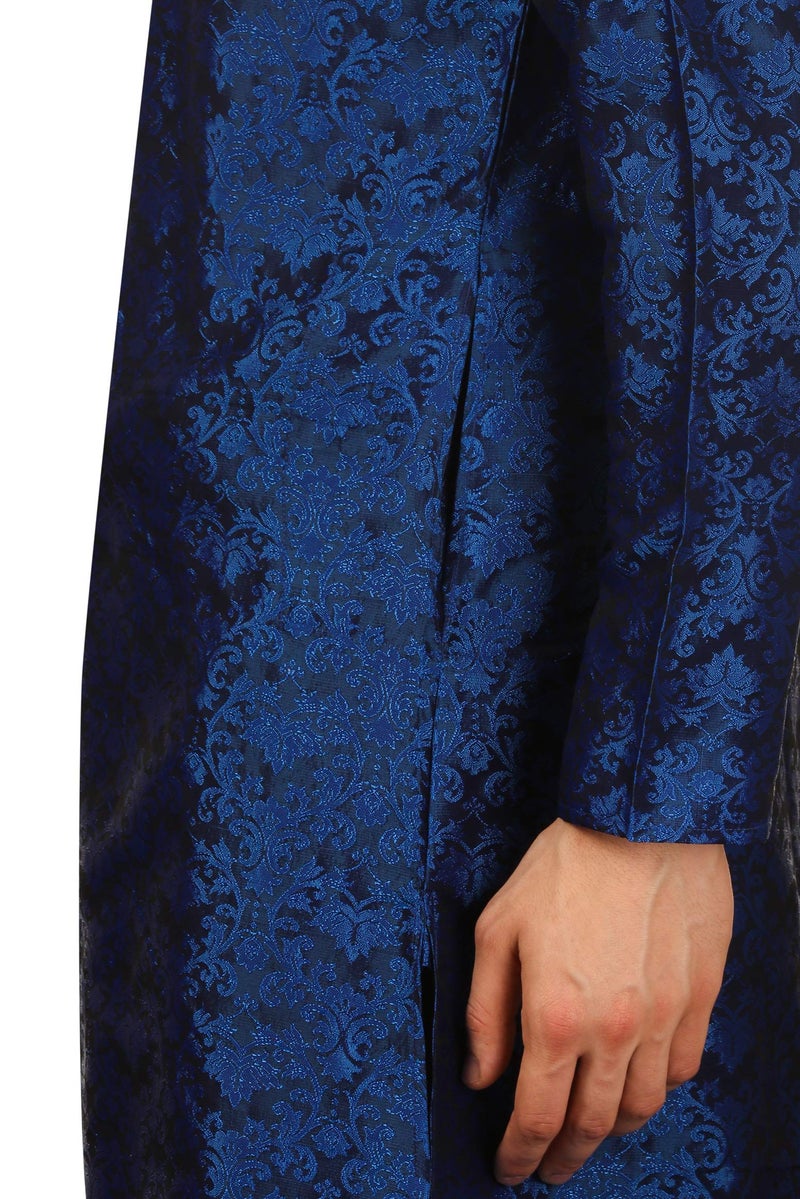 Royal Kurta Men's Regular Fit Comfortable Art Silk Blend Dhoti Kurta Set (44, Blue) - Image 5