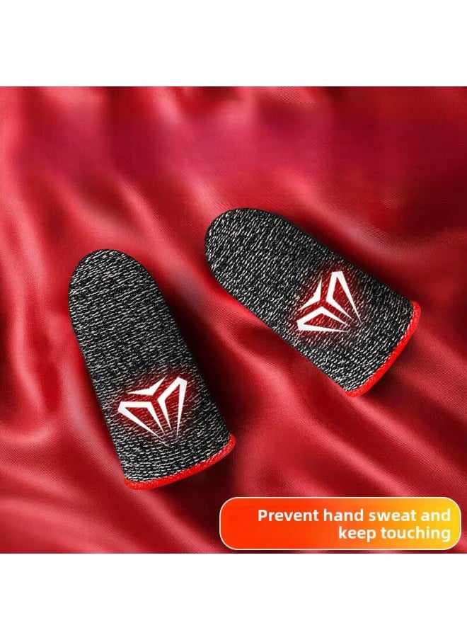 Generic Game Finger Sleeve E-sports Suitable For Eating Chicken Play Game Hand Travel Sweat-proof Non-slip Hand Thumb Sleeve-Product Color:Super God Red  - Image 2