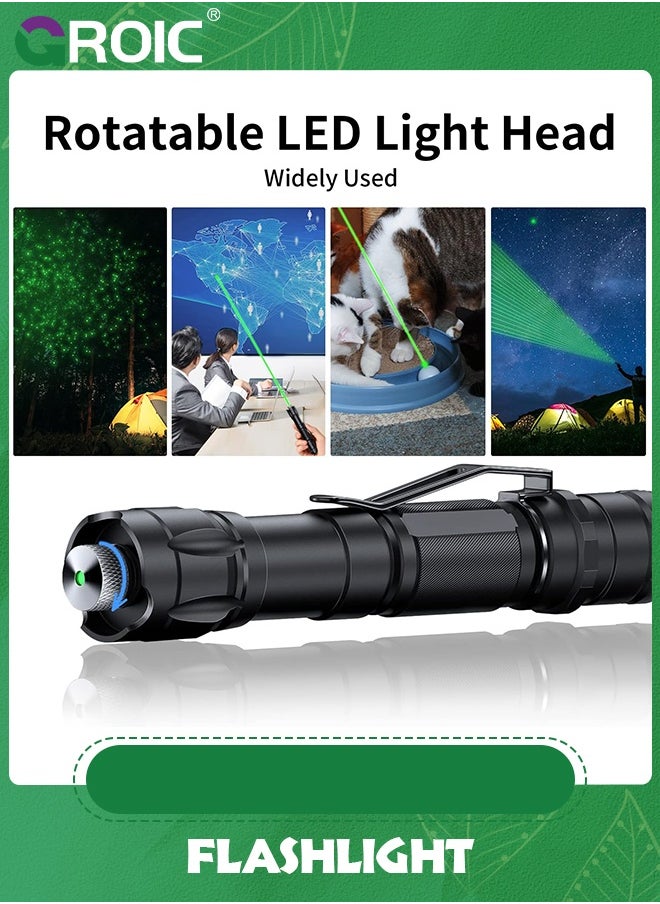 GROIC - Long Range Flashlights, High Power Pointer Flashlights, High Lumens, Compact and Rechargeable Flash Light Portable Pointer for Camping Hiking Outdoor Emergency - Image 1