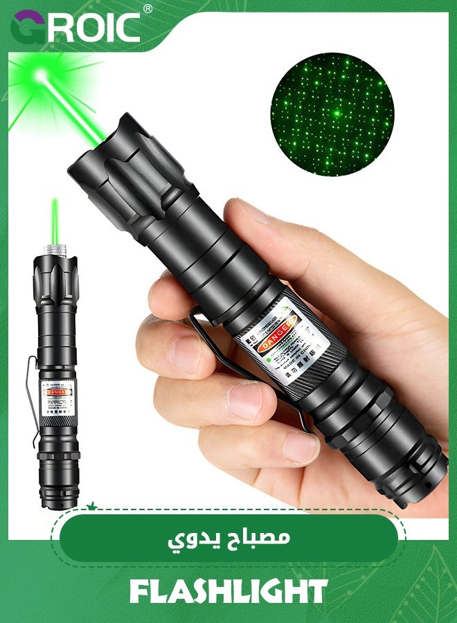 Long Range Flashlights, High Power Pointer Flashlights, High Lumens, Compact and Rechargeable Flash Light Portable Pointer for Camping Hiking Outdoor Emergency