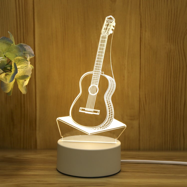 Gift Table Lamp Event Gift Battery Night Light Touch Remote Control Colorful Acrylic 3D Small Led Light - Image 1